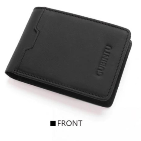 Slim Leather ID Credit Card Holder Bifold RFID - Picture 2 of 6